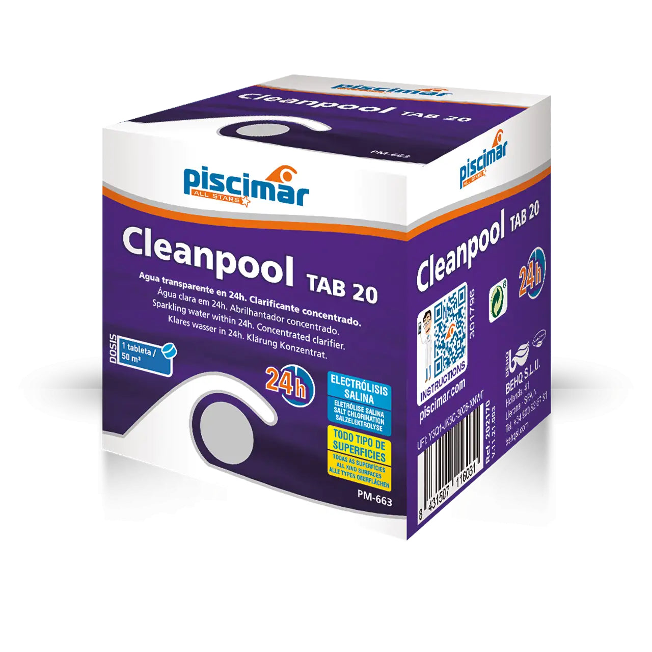 PM-663 CLEANPOOL TAB 20 – Pastilhas