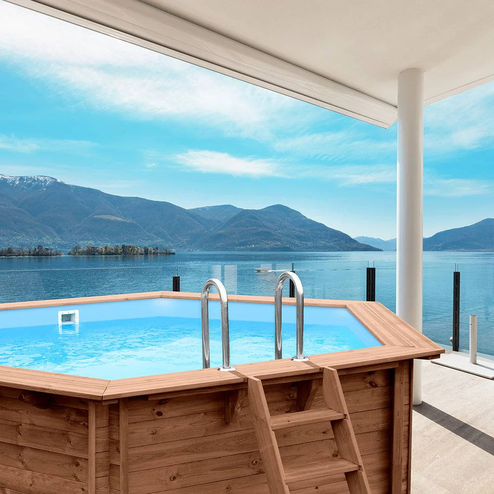 Piscina Elevada/Enterradas - Madeira (Redonda) - Riviera ø4,34 m