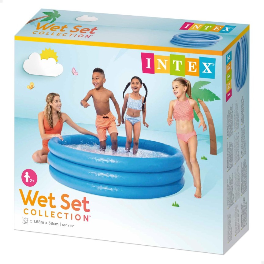 Piscina insuflável azul 2 anos+