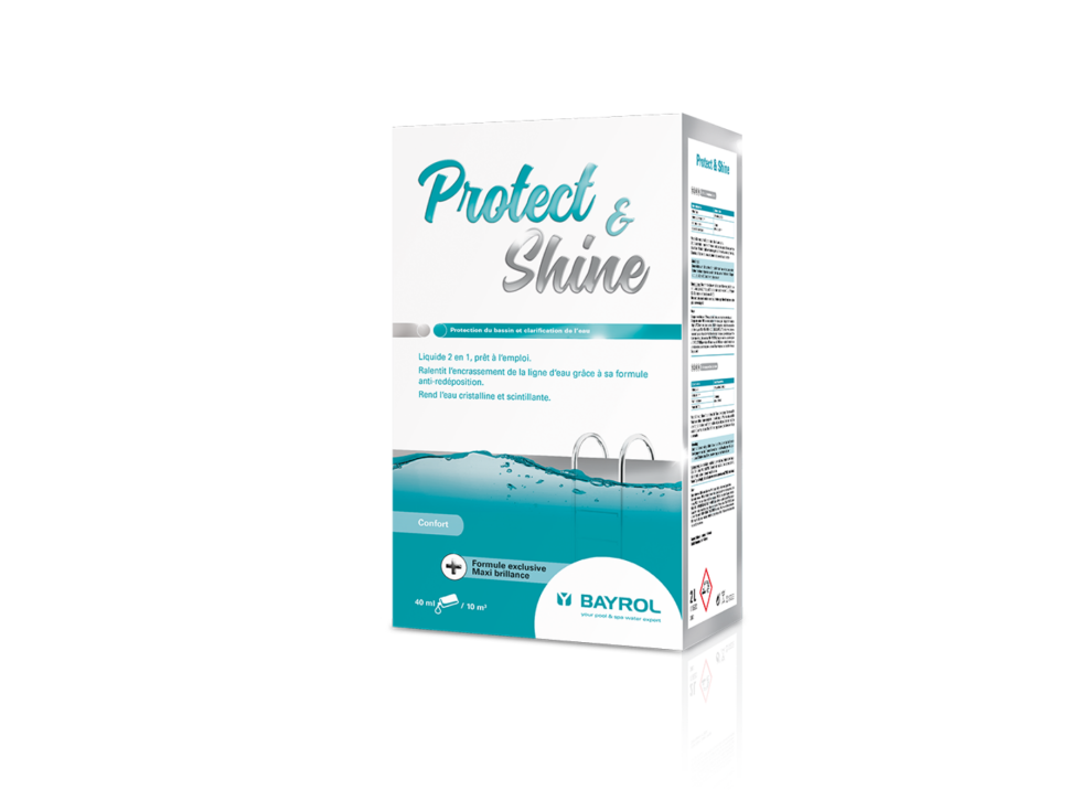Protetor da piscina e clarificante da água Protect & Shine líquido