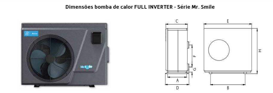 Bomba de calor Mr. Smile Série - BLUEZONE - AQUARK