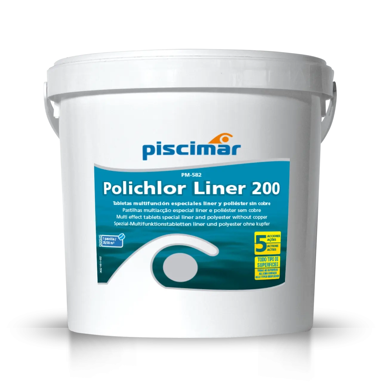 PM-582 POLICHLOR LINER 200 - Pastilhas Multi ação