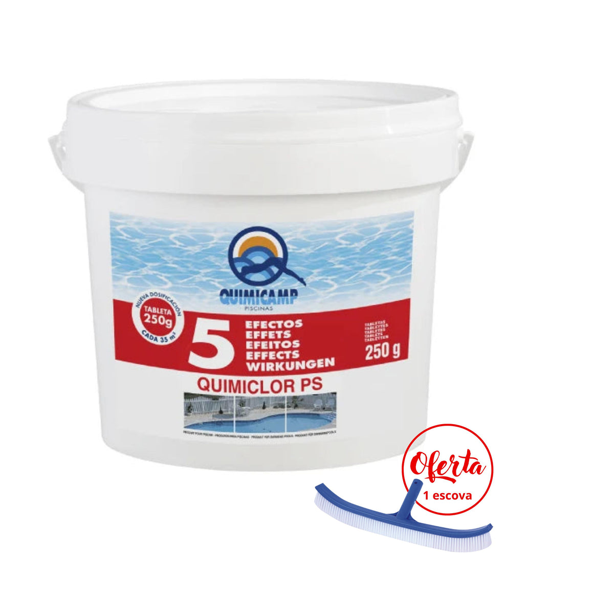 Cloro 5 Ações Pastilhas SB 250g QP QUIMICAMP